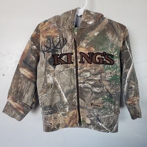 King's Camo Toddler Boy 2T Real Tree Camo Jacket Hooded Full Zip